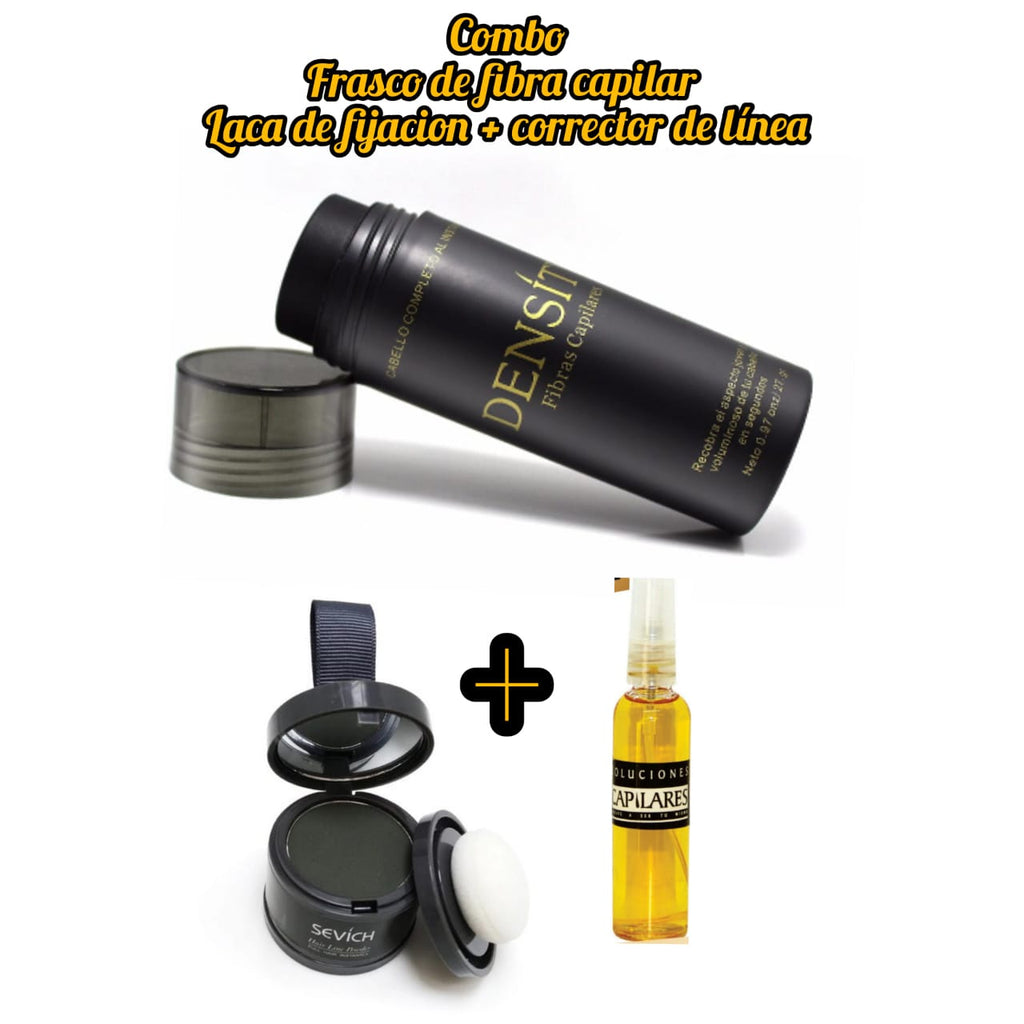 COMBO 1 ( FRASCO DE FIBRA CAPILAR + LACA DE FIJACION + CORRECTOR DE LINEA ) - SOLUCIONES CAPILARESCOMBO 1 ( FRASCO DE FIBRA CAPILAR + LACA DE FIJACION + CORRECTOR DE LINEA )SOLUCIONES CAPILARESFisico